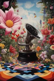 plakat-675x100cm-gramofon-w-kwiatach