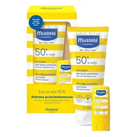 mustela-zestaw-fun-in-the-sun-mleczko-spf50-100ml-sztyft-spf50-9ml