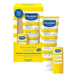 mustela-zestaw-fun-in-the-sun-travelpack-mleczko-spf50-40ml-sztyft-spf50