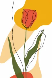 plakat-675x100cm-przerysowany-tulipan