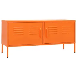 stalowa-szafka-pod-tv-z-niwelatorami-pomaranczowa-105x35x50-cm
