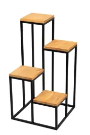 kwietnik-czarny-metalowy-stojacy-kwadratowy-4-polki-polski-produkt-premium
