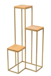 kwietnik-zloty-metalowy-stojacy-kwadratowy-3-polki-produkt-polski-premium