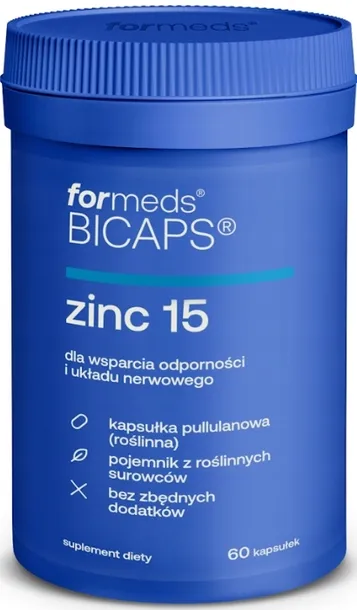 ForMeds BICAPS Zinc 15 60kaps. Cynk PŁODNOŚĆ ODPORNOŚĆ