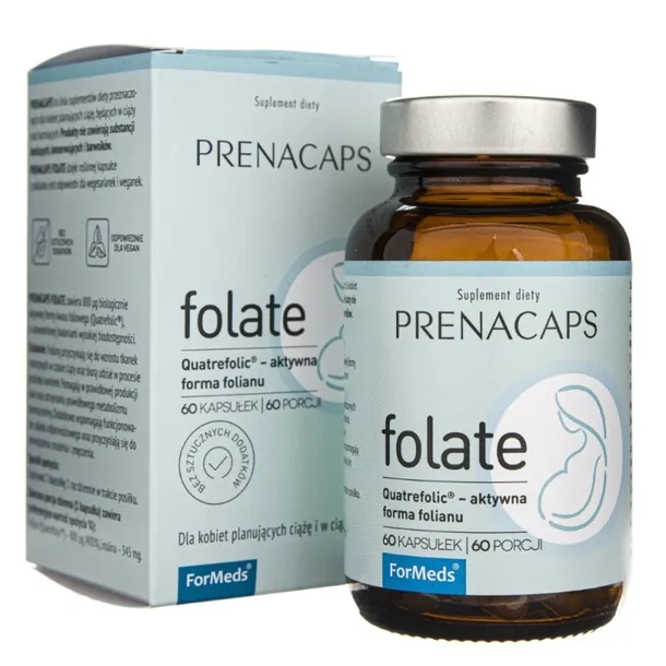 ForMeds Prenacaps Folate 60 Kaps. FOLIAN KWAS FOLIOWY CIĄŻA KARMIENIE
