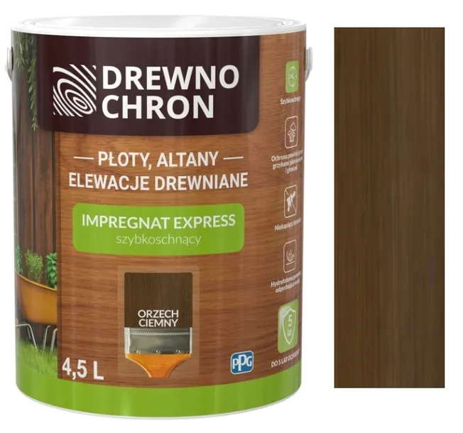 DREWNOCHRON IMPREGNAT EXPRESS 4,5L ORZECH CIEMNY