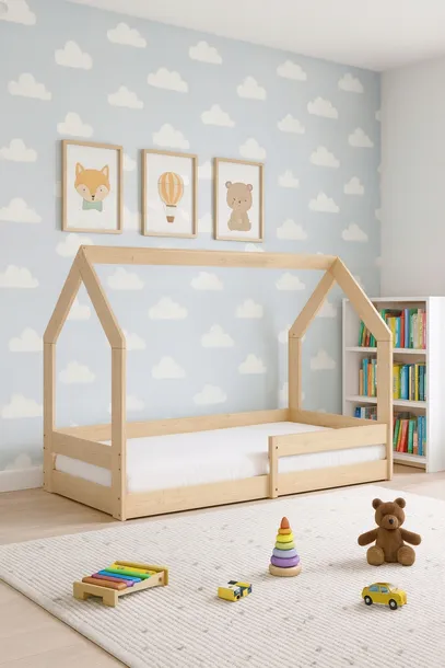 Łóżko dziecięce Domek CZARUŚ 1 osobowe 160x80 materac gratis