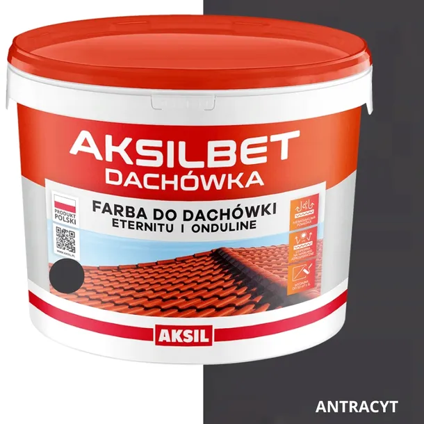 AKSILBET DACHÓWKA FARBA DO DACHU 10L ANTRACYT 7024
