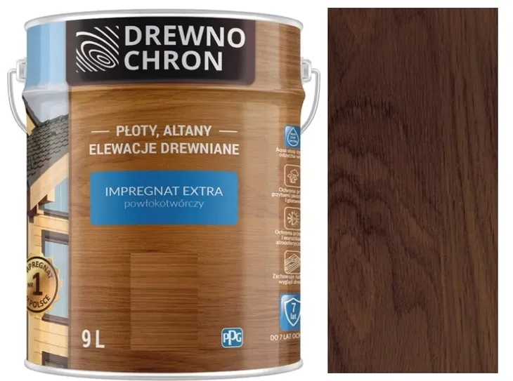 Drewnochron Impregnat Extra powłokotwórczy palisander średni - 9L