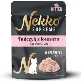 nekko-supreme-kitten-mokra-karma-dla-kociat-tunczyk-losos-w-galaretce-70g