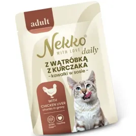 nekko-daily-saszetka-dla-kota-adult-watrobka-z-kurczaka-kawalki-w-sosie-85g
