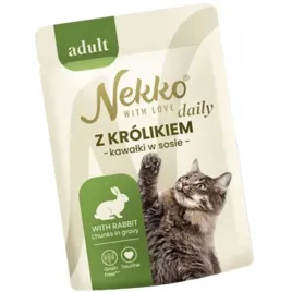 nekko-daily-saszetka-dla-kota-adult-krolik-kawalki-w-sosie-85g