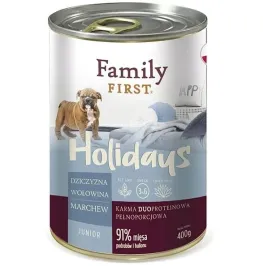 family-first-junior-karma-mokra-dla-szczeniat-dziczyzna-wolowina-400g
