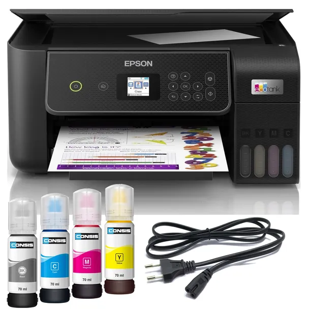 Drukarka wielofunkcyjna 3w1 Epson EcoTank WIFI Wyświetlacz LCD DRUK SKAN