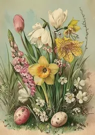 karnet-st509-b6-koperta-wielkanoc-kwiaty