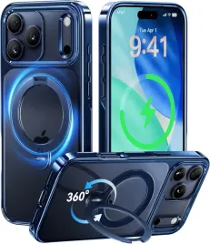 casekoo-etui-magsafe-do-iphone-17-pro-ring-stojak-tytan-blekitny