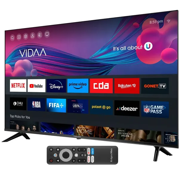 Telewizor 55'' UHD Kruger&Matz DVB-T2/S2 4K