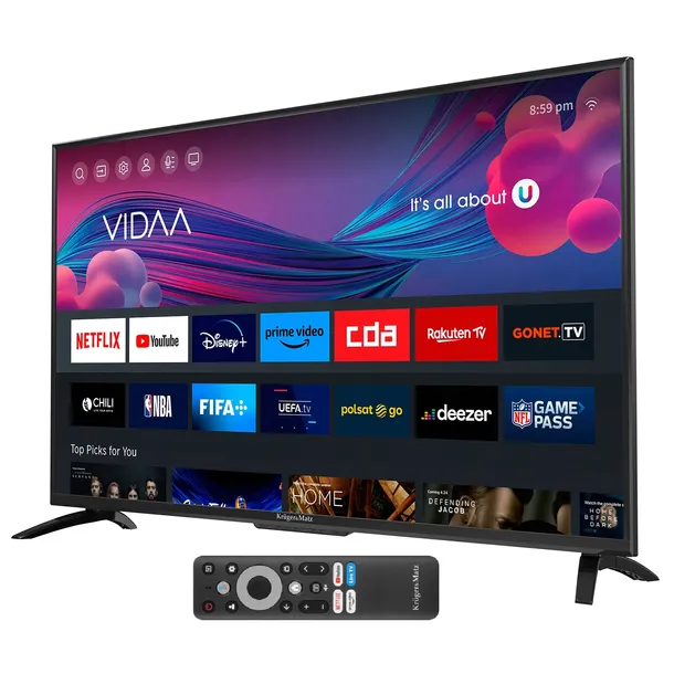 Telewizor 40" FHD smart TV VIDDA DVB-T2/S2 H.265 Hevc Kruger&Matz