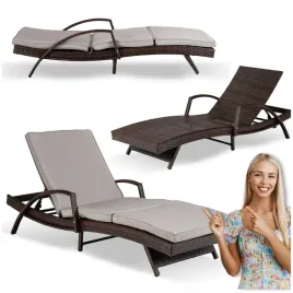 brazowy-szary-lezak-ogrodowy-rattanowy-rozkladany-lezanka-feliz