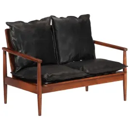 sofa-2-osobowa-czarna-naturalna-skora-i-lite-drewno-akacjowe