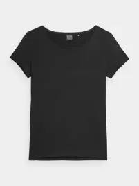 4f-t-shirt-regular-gladki-damski-gleboka-czern-rozmiar-xs