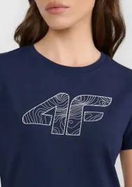 4f-t-shirt-damski-regular-nadruk-f3309-granat-xs