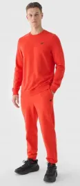 4f-bluza-dresowa-meska-nierozpinana-bez-kaptura-m1465-pomaranczowa-s