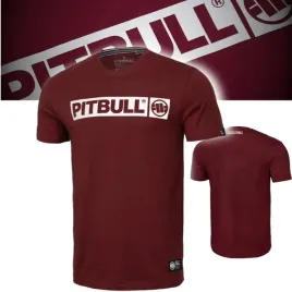pitbull-t-shirt-lekka-koszulka-meska-nadruk-hilltop-bawelna-burgundowa-l