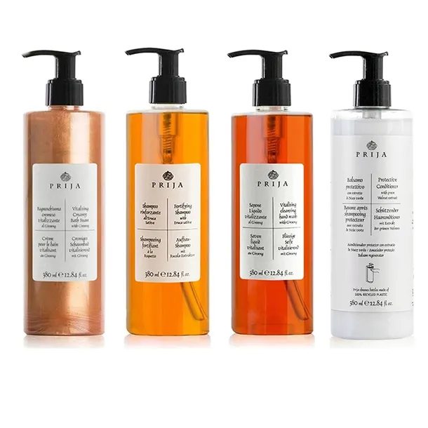 PRIJA ZESTAW KOSMETYKÓW Z POMPKĄ VEGAN 4x380ml