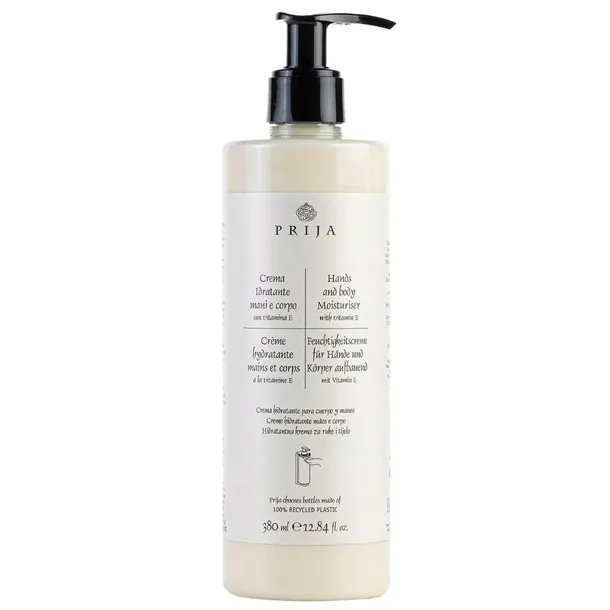 PRIJA BALSAM DO CIAŁA I RĄK Z WITAMINĄ E 380ml z Pompką - hotelowa jakość