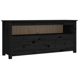szafka-pod-telewizor-drewno-sosnowe-czarne-114x35x52-cm