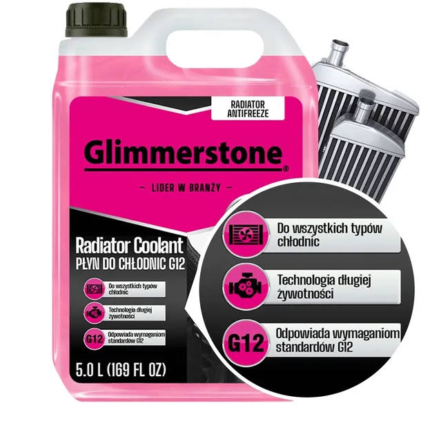 Płyn do chłodnic G12 czerwony 5L – Antifreeze ochrona aluminium uniwersalny