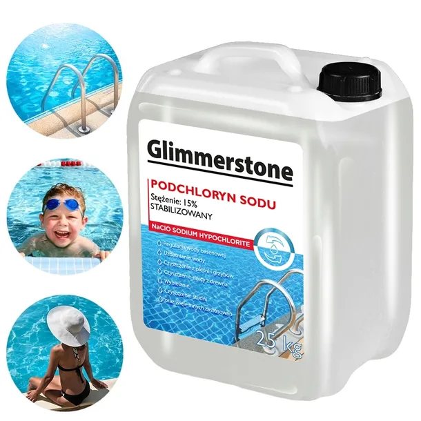 Glimmerstone Podchloryn Sodu 15% Stabilizowany Chlor w Płynie 25kg - Jakość