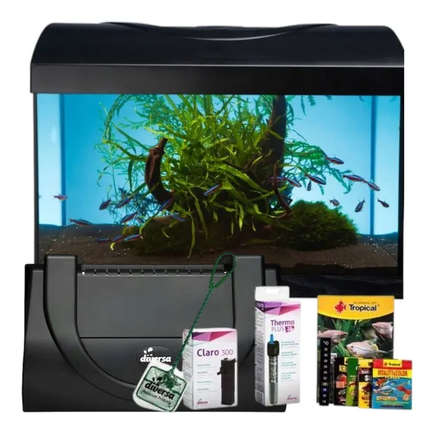Zestaw akwarystyczny 25l 40x25x25 LED Expert 4,8W z filtrem i grzałką 25W