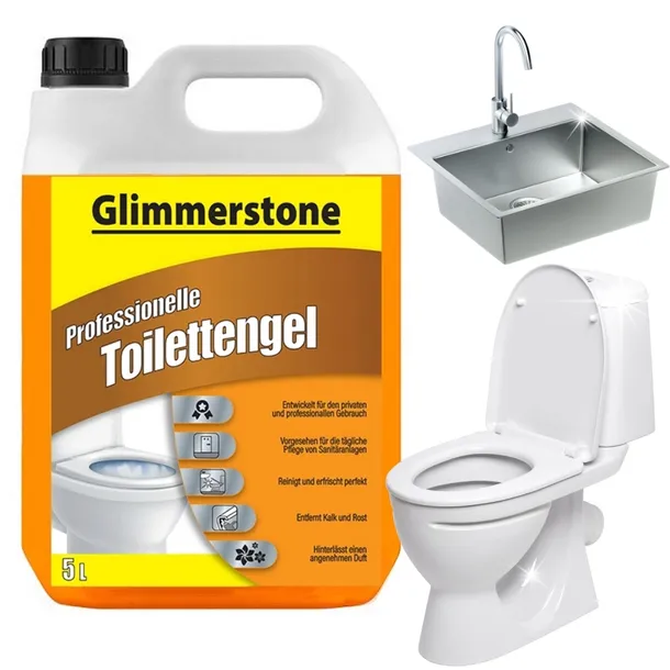 GLIMMERSTONE ŻEL PŁYN DO MYCIA CZYSZCZENIA WC TOALET MUSZLI ŁAZIENEK 5L