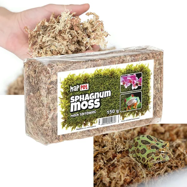 Happet Mech Torfowiec Sphagnum Moss Podłoże do Terrarium do Roślin 150g