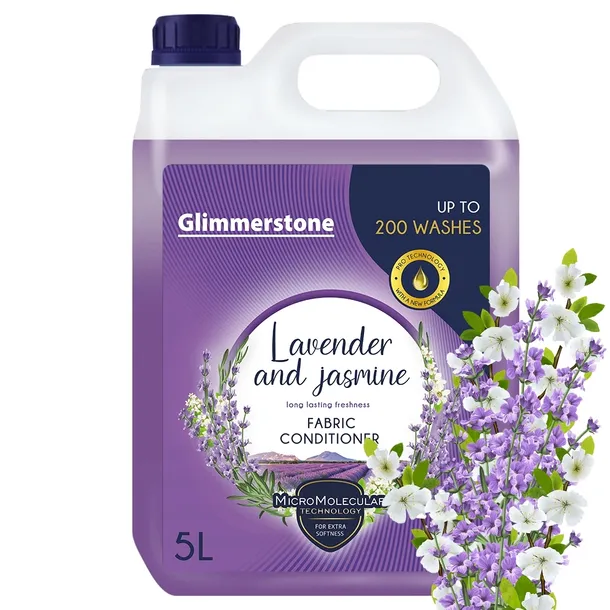 GLIMMERSTONE PŁYN DO PŁUKANIA TKANIN LAWENDA i JAŚMIN 200 PRAŃ 5L