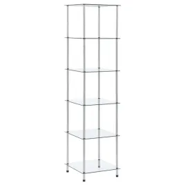 regal-szklany-40-x-40-x-160-cm-przezroczysty-6-poziomow-stal-nierdzewn