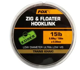 fox-zig-and-floater-hooklink-trans-khaki-15lb-030mm