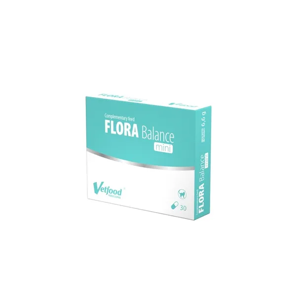 Suplement dla kota VetFood Flora Balance Mini na żołądek 30 kapsułek