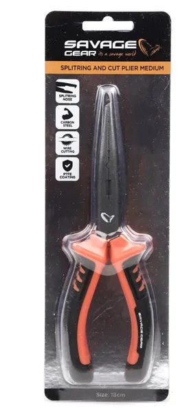 szczypce-savage-gear-mp-splitring-and-cut-m-18cm-stan-opakowania-oryginalne