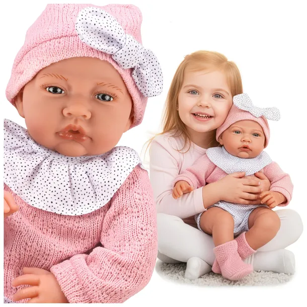 LALKA BOBAS DUŻA INTERAKTYWNA REALISTYCZNA KINDERPLAY MÓWI 41CM