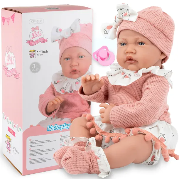 LALKA BOBAS DUŻA INTERAKTYWNA REALISTYCZNA SMOCZEK KINDERPLAY MÓWI 41CM