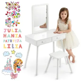 drewniana-toaletka-dla-dziewczynki-dzieci-lustro-taboret-duza-kinderplay
