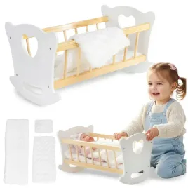 duza-drewniana-kolyska-lozeczko-dla-lalki-z-posciela-kolderka-kinderplay-xl
