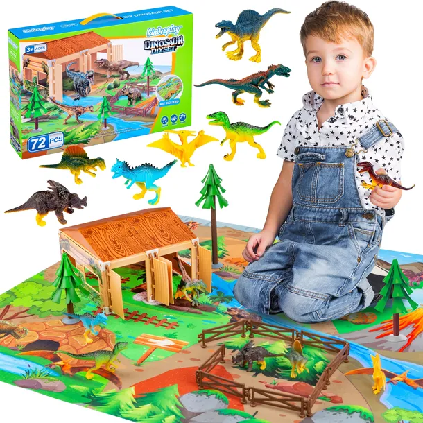 DINOZAUR ZESTAW FIGUREK DINOZAURY DLA DZIECI ZAGRODA FARMA MATA EDUKACYJNA