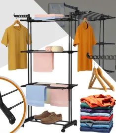 suszarka-na-pranie-czarna-ubrania-stojaca-skladana-wielopoziomowa-solidna