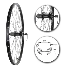 kolo-26-tyl-mtb-obrecz-czarna-kaseta-8-9-tarcza-6-sr-lozyska-mas