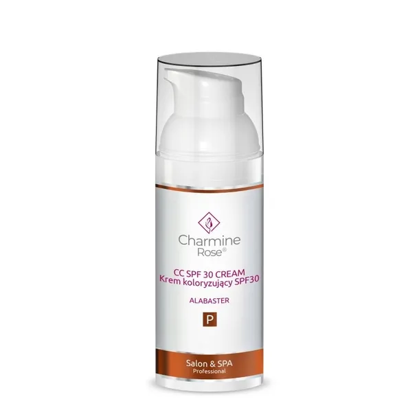 KREM KOLORYZUJĄCY CC SPF 30 CREAM ALABASTER 50ML Charmine Rose NAWILŻA