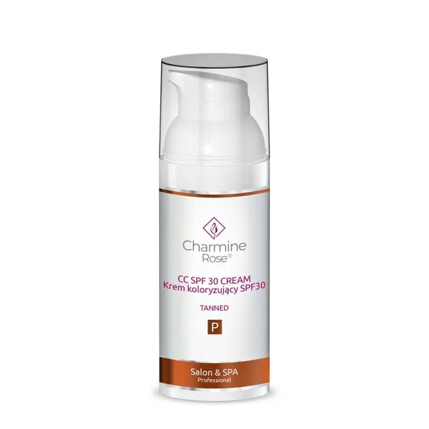 KREM KOLORYZUJĄCY CC SPF 30 CREAM TANNED 50ML Charmine Rose NAWILŻA